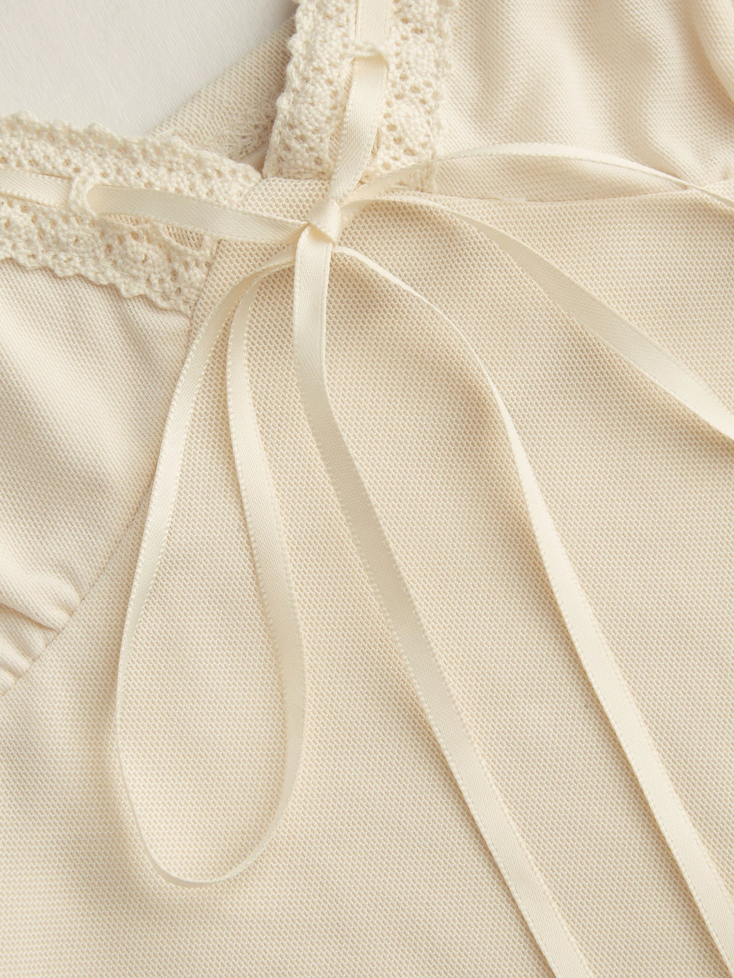 Mesh V-Neck Bow Cropped Camisole Top Ruffled Mid Skirt Set