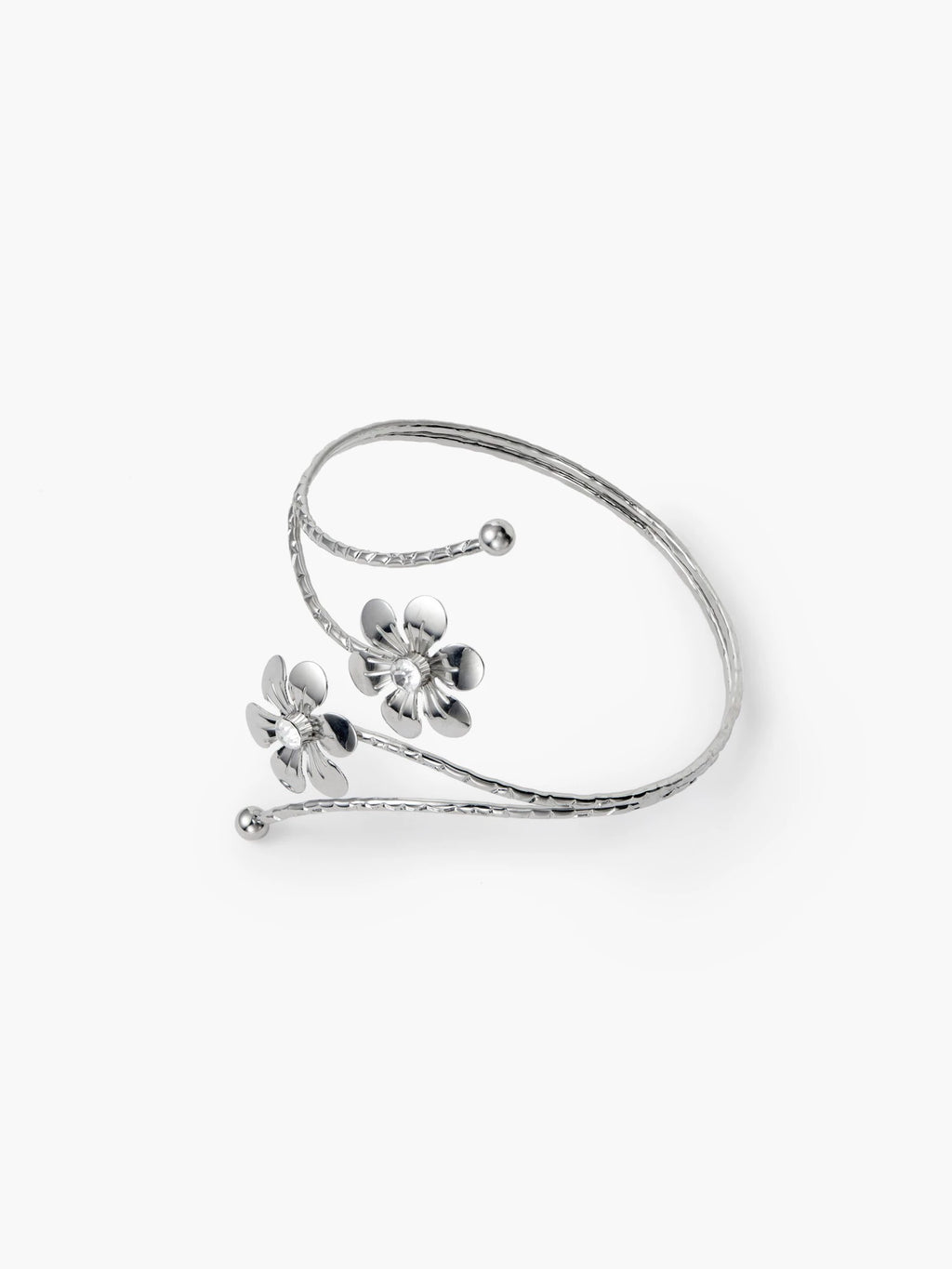 Star with genuine goods flower rhinestone arm ring